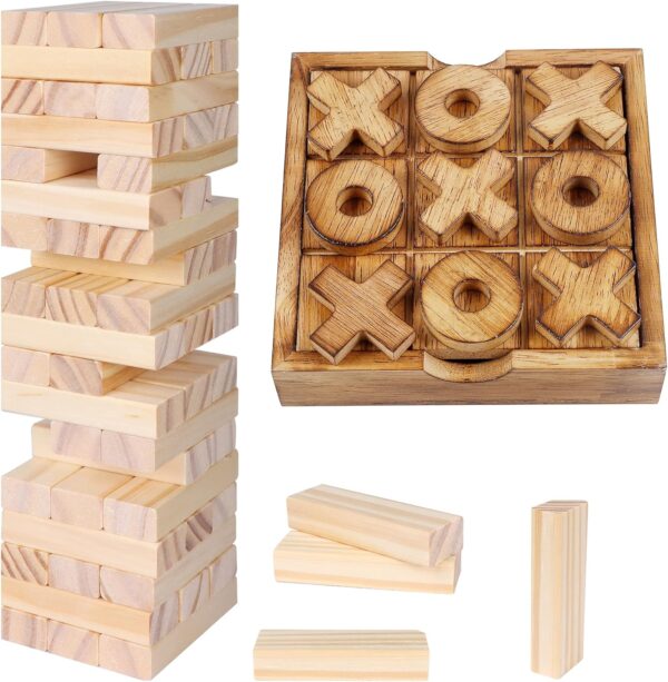 Tic Tac Toe & Tumble Tower Blocks Game Set